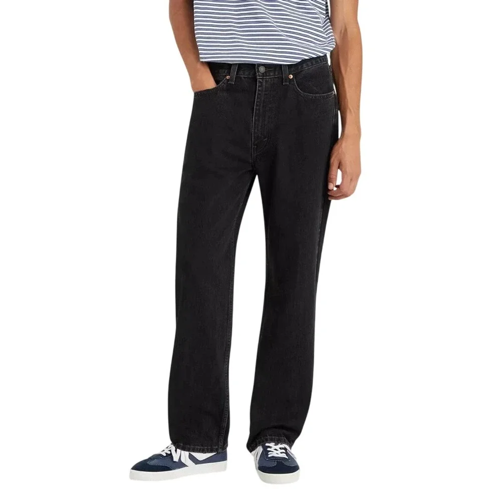 Levi's Men's Black 565 Loose Straight Denim Jeans Size 38 x 32